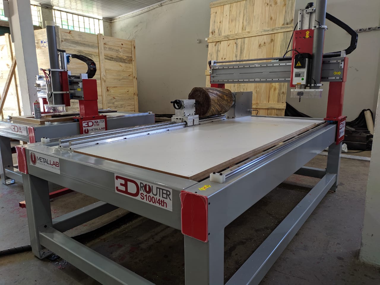Máquina Metallab em ação